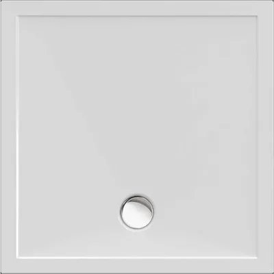 Produktbild von Schröder Viereck Duschwanne Deepstone E 90x90x2 cm weiß, Mineralguss