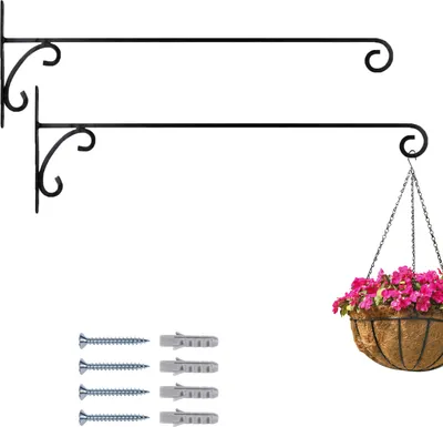 Produktbild von 2er Set Wandhaken fuer Blumenampel Laternenhaken Tarmo 50cm
