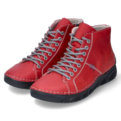 Zdjęcie produktu dla Rieker damskie sznurowane buty z zamkiem błyskawicznym 55020, Rozmiar:40 EU, Kolor:Czerwony