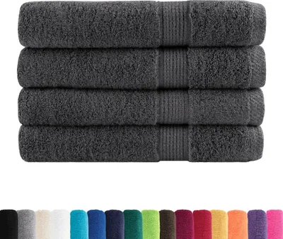 Produktbild von vidaXL Premium Handtücher SOLUND 4 Stk. Anthrazit 100x200 cm 600 g/m²