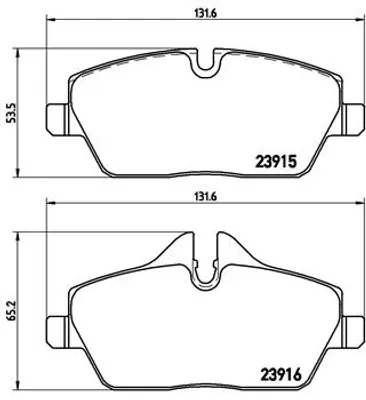Produktbild von Brembo Bremsbelagsatz, Scheibenbremse Vorderachse P 06 034
