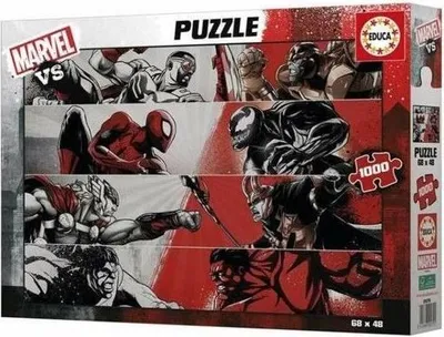 Image de Puzzle Educa Marvel VS, 1000 Pièces, 68 x 48 cm, Jeu Educatif, Dès 10 Ans