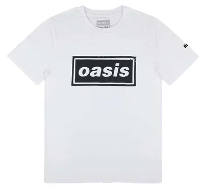 Produktbild von Oasis - T-Shirt für Herren/Damen Uni, Logo RO17841 (S) (Weiß), KI-generiertes Bild