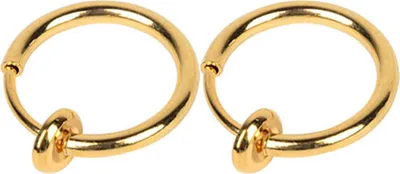Produktbild von 2 Stück gefälschte Clip-on-Feder-Nasen-Septum-Ring-Ohrring, nicht durchdringender Uni-Schmuck-Gold
