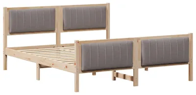Produktbild von vidaXL Bettgestell Braun und Taupe 160 x 200 cm Massivholz Kiefer