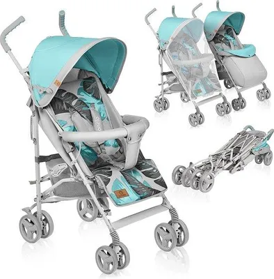 Produktbild von Unyqoos® Elia Kinderbuggy – ultraleicht 7 kg, bis 15 kg Tragkraft, kompakt faltbar, 5‑Punkt‑Gurt, verstellbare Rückenlehne & Fußstütze, Regen‑ & Moskitonetz