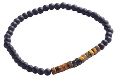 Image de Bracelet en perles œil-de-tigre pour homme MCGB5103