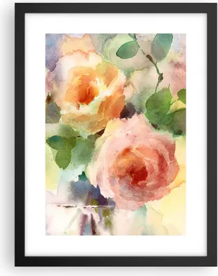 Produktbild von Gerahmtes Poster - Schwarzer Rahmen - Rose Blume Garten - 30x40 cm - Wand Bild - Wanddeko - Wandbilder - Kunstposter - Wandposter - Bilderrahmen - Bilder - Kunstdruck - Wandbild - P2BPA30x40-3910