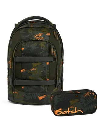 Produktbild von Satch Schulrucksack-Set PACK Jurassic Jungle 2-teilig, inkl. Mäppchen