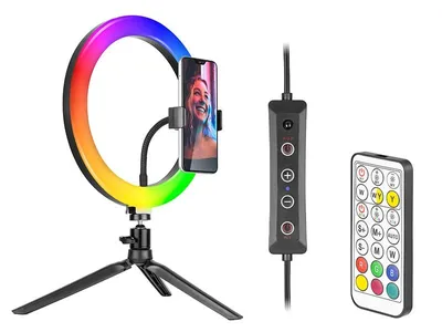 Produktbild von TRACER Ringleuchte Rgb Ring 26cm Mit Stativ