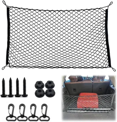 Imagen del producto de Red elástica para equipaje, 110 x 60 cm, de nylon, con ganchos, para el maletero