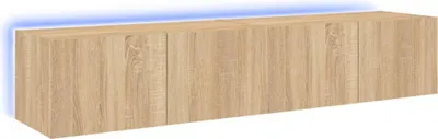 Obrázok produktu pre vidaXL TV nástenné skrinky s LED osvetlením 2 ks Sonoma dub 80x35x31cm