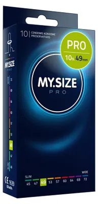 Immagine prodotto di MY.SIZE PRO Preservativi Elite taglia 1, 49 mm, 10 preservativi, vestibilità perfetta e dimensioni adatte a tutti
