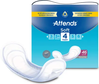 Produktbild von Attends Soft 4 Super Einlagen bei mittlerer Blasenschwäche, 138 St. Einlagen
