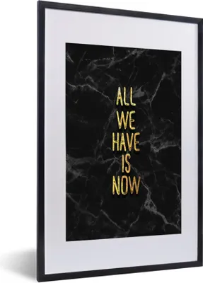 Produktbild von MuchoWow® Gerahmtes Poster Zitate - Sprichwörter - Gold - Marmor 40x60 cm - Poster mit Schwarzem Bilderrahmen Wandposter Rahmen Foto Bilder - Poster in Rahmen
