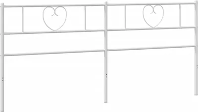 Produktbild von vidaXL Ersatz-Kopfteil Metall Weiß 200 cm