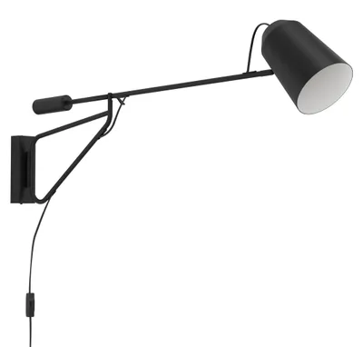 Image de EGLO Applique murale 900614 noir, pour E27, max. 28 W