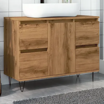 Produktbild von Möbel Badschrank Artisan-Eiche 80x33x60 cm Holzwerkstoff - Badezimmer 857236