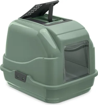 Produktbild von Recycling Katzentoilette Katzenklo Haubentoilette Easy Cat mit Filter und Schaufel Grün 50 x 40 x 40 cm