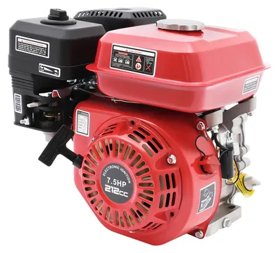 Produktbild von Benzinmotor - 4-Takt-Motor - 212 cm³ - 4000 W - 7,5 PS - Luftgekühlt - Ölmangelabschaltung - Rot
