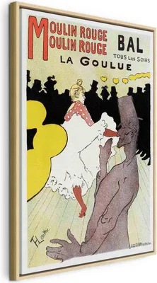 Produktbild von Italienischer Leinwand Leinwandbild - Moulin Rouge - La Goulue 60x90 cm Reproduktionen l-G-10178-b-a