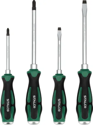 Obrázok produktu pre Sada 4 zámočníckych skrutkovačov Stalco CrV