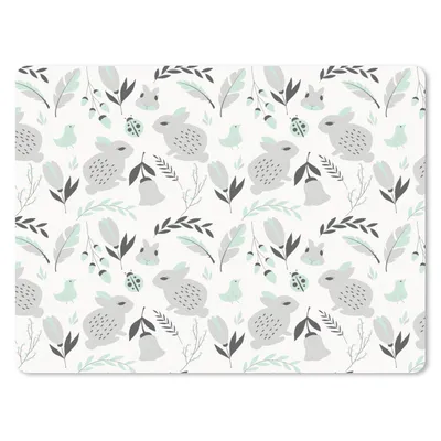 Produktbild von MuchoWow® Mauspad Mousepad Kaninchen - Muster - Frühling 40x30 cm - Mousepads - Maus Mat - Pad - Mausunterlage - Anti Rutsch