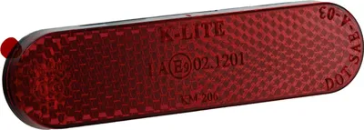 Immagine prodotto di Riflettore Classic rosso autoadesivo arrotondato