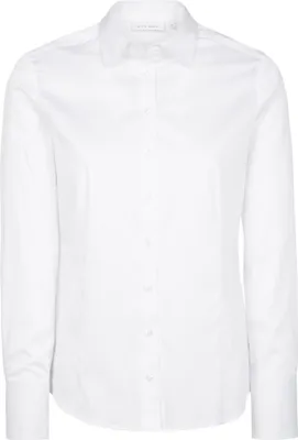 Produktbild von Eterna - Damen LANGARM Bluse, SATINBINDUNG, (5352 D708), Größe:50, Farbe:Weiß (00)