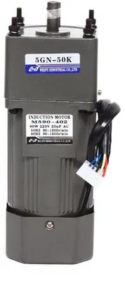Immagine prodotto di Motore a ingranaggi - 90W, 220V - 27 giri al minuto, coppia elevata - Motore asincrono a riduzione per applicazioni industriali