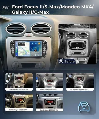 Zdjęcie produktu dla Radio samochodowe do Ford Focus II, S-Max, Mondeo, Galaxy II, C-Max z funkcją Carplay