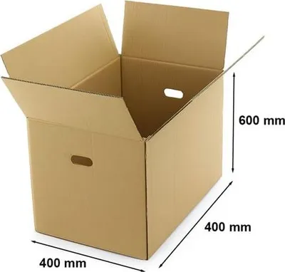 Zdjęcie produktu dla Mocne pudło przeprowadzkowe 600x400x400mm C500 z uchwytem