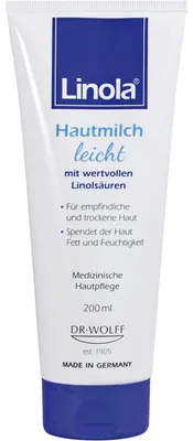 Image de Linola Lait pour la peau léger, 200 ml de lotion