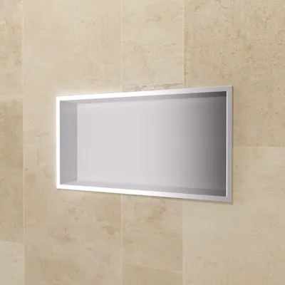 Produktbild von Wandnische Dusche PACIFIC gebürstetes chrom