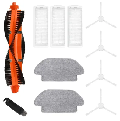 Ersatzset für Xiaomi S12 Roboter, 1 Hauptbürste, 3 Filter, 4 Seitenbürsten
