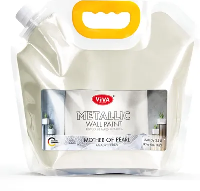 Produktbild von Viva Decor Metallic Wandfarbe Perlmutt 2,5 l im Beutel, Effektfarbe für Wände, Möbel & Deko, wasserbasiert, hochdeckend & abriebfest