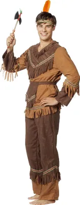 Produktbild von L3300830-48 braun Herren Krieger Kostüm Wild-West Anzug Gr.48