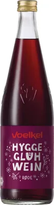 A bottle of Voelkel Hygge Glühwein rot.