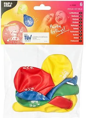 Zdjęcie produktu dla Papstar Zahlenluftballons Ø 25 cm farbig sortiert Zahl 9