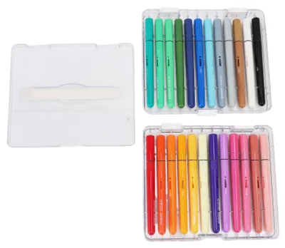 Produktbild von Acrylmarker-Set, 24 Farben, direkt flüssig, Aquarellfarben, farbiger Stiftschaft