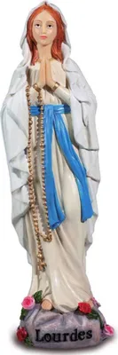 A statue of the Madonna of Lourdes.