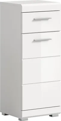 Produktbild von Scout Badschrank 1 Tür, 1 Schublade Weiß hochglanz, weiß.
