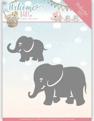 Produktbild von Stanzschablone - Yvonne Creations - Welcome Baby - Baby Elefant