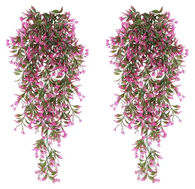 Produktbild von 2 künstliche Hängepflanzen, 78 cm, realistisch, pflegeleicht, künstlicher Efeu für Büro, Wanddekoration, Hausgarten, Hochzeit, Gartenparty