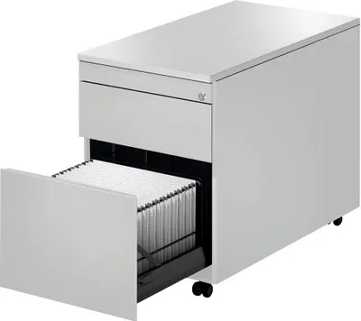Produktbild von mauser Rollcontainer lichtgrau 3 Auszüge 41,7 x 80,0 x 57,9 cm
