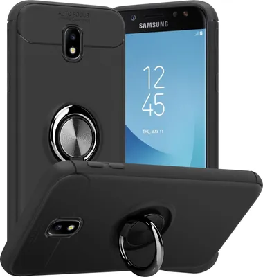 Produktbild von Cadorabo Schutzhülle für Samsung Galaxy J7 2017 Hülle in Schwarz Handyhülle Etui Cover Case Silikon TPU