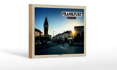 Produktbild von Holzschild Städte Frankfurt Bockenheim Altstadt 18x12 cm Dekoration