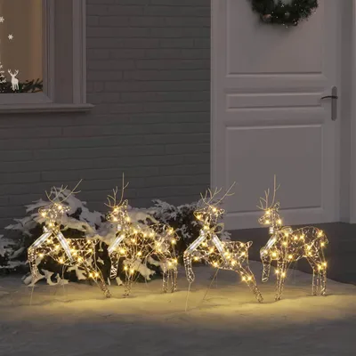 Image de vidaXL Rennes LED avec 80 LED 4 pcs or PET