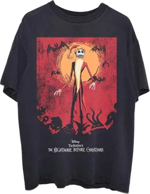 Produktbild von Nightmare Before Christmas - T-Shirt Logo für Herren/Damen Uni RO4669 (S) (Schwarz/Orange)