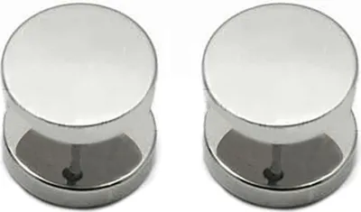 Produktbild von Ohrringe Exquisite Anti-Rost Männer Punk Gothic Barbell Ohrstecker für Bar Party-Silber,8mm